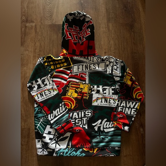 HAWAII’S FINEST KEIKI STICKER BOMB LOGO HOODIE - Picture 2 of 3